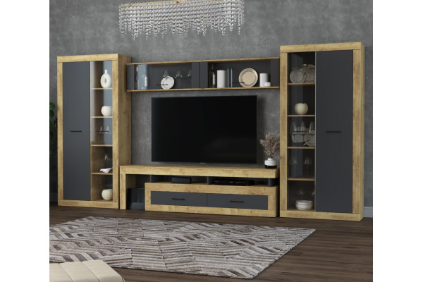 Гостиная Loft 6 (Дуб золотой/Антрацит)  фабрика Интерлиния  