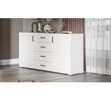 Комод Лацио 2д4ящ  (Белый/белое дерево) фабрика Империал 