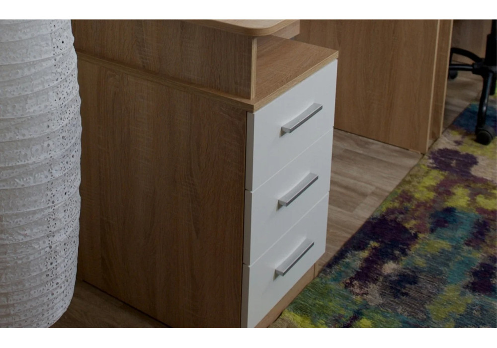 Стол Гарвард 120 3ящ (Дуб сонома/белый)  фабрика Империал 