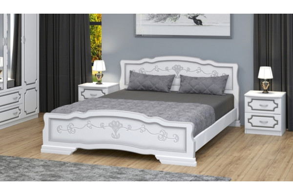 Кровать "Карина-6"  белый жемчуг 90х200