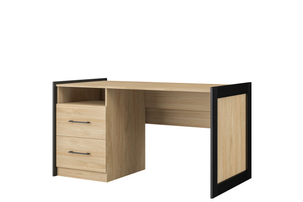 Стол МН-037-26 МС СТЕНЛИ (Дуб Прованс/Черный) Мебель-Неман