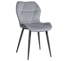 СТУЛ ОЛМЕКО ДОРА (ВЕЛЮР ТЕНЕРИФЕ ГРЕЙ/ЧЕРНЫЙ)