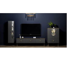 Гостиная МС ЛОРЕНСО (Графит) Мебель-Неман