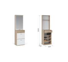 Зеркало Виола  (Сонома/белый)  фабрика Империал 