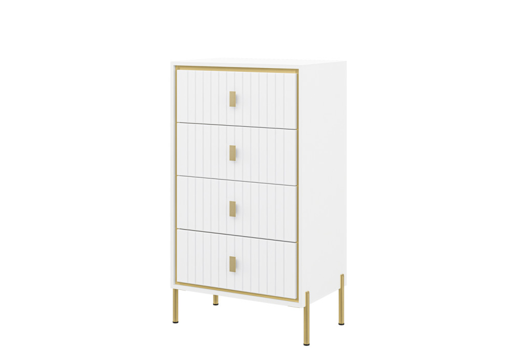 Комод МН-042-13 МС ЛЮКСОР (Белый глянец/белый) Мебель-Неман