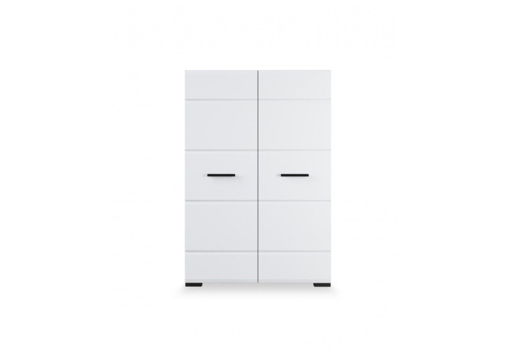 Комод Йорк 2дв (белый/белый глянец)  фабрика Империал 