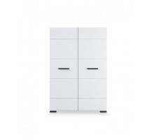 Комод Йорк 2дв (белый/белый глянец)  фабрика Империал 