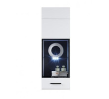 Пенал-витрина 01 (лев или прав) Йорк  (Белый/Белый глянец) фабрика Империал 