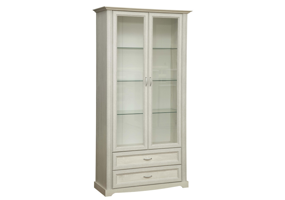 Шкаф с витриной  32.05  Сохо (Бетон пайн белый) Фабрика Олмеко