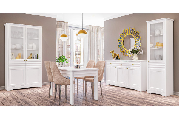 Гостиная МС Денвер (Белый матовый) Мебель-Неман