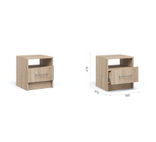 Прикроватные тумбы (2 шт) Антария  (Дуб сонома)  фабрика Империал 