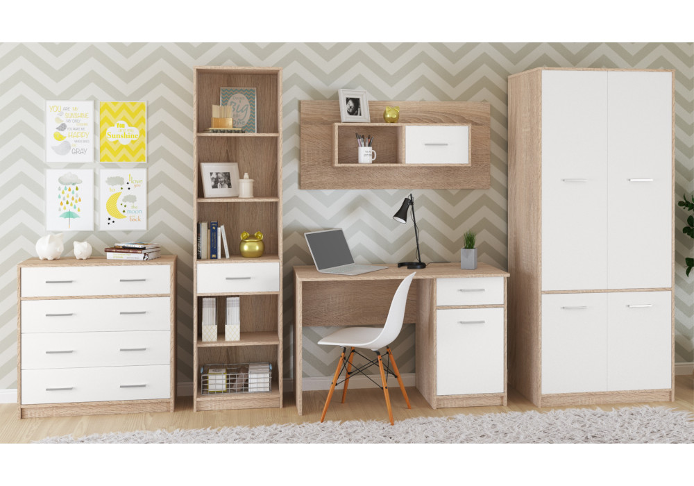 Модульная детская "Стелс" Вариант 4 (Дуб сонома/белый) фабрика Империал 