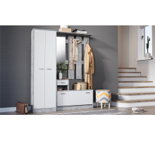  Прихожая Интер со шкафом  (Ателье светлый/белый)  фабрика Империал 