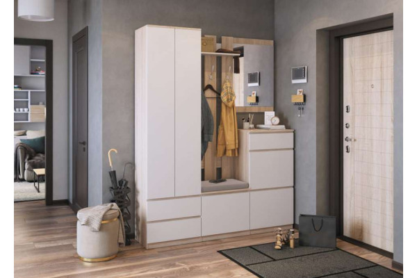 Прихожая Лори (MLK) Дуб сонома/Белый