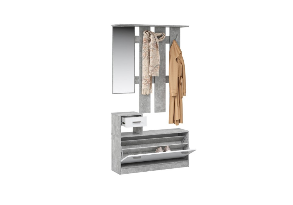  Прихожая Интер  (Ателье светлый/белый)  фабрика Империал 