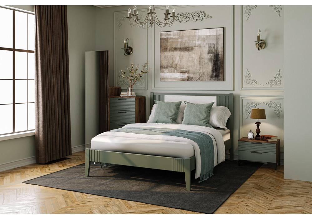 Тумба прикроватная Брента (Таксус / Оливковый) фабрика Браво Мебель