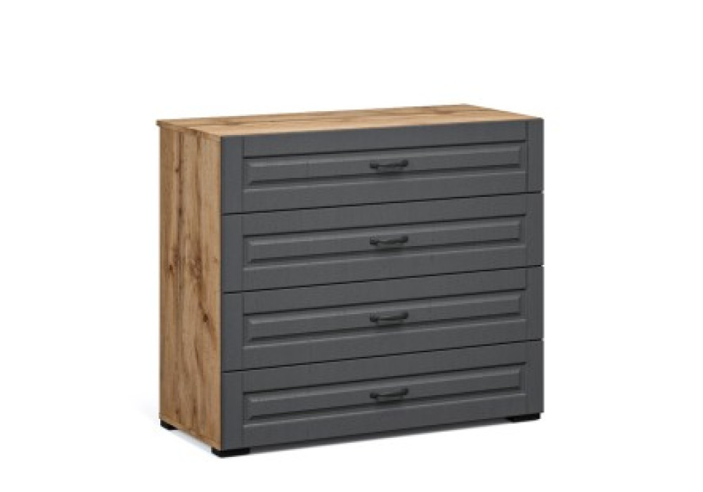 Комод Лацио Сканди 4ящ (Вотан/сканди графит) фабрика Империал 