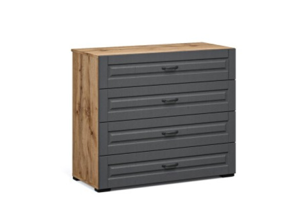 Комод Лацио Сканди 4ящ (Вотан/сканди графит) фабрика Империал 