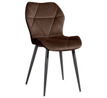 СТУЛ ОЛМЕКО ДОРА (ВЕЛЮР ТЕНЕРИФЕ ШОКОЛАД/ЧЕРНЫЙ)