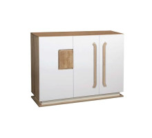 Комод 30.06 - 02 Дора (дуб сонома и белый глянец) фабрика Олмеко 