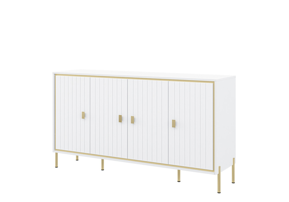 Тумба МН-042-01 МС ЛЮКСОР (Белый глянец/белый) Мебель-Неман