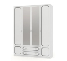 Шкаф ШР-4  (Лак белый жемчуг)  фабрика  Браво мебель