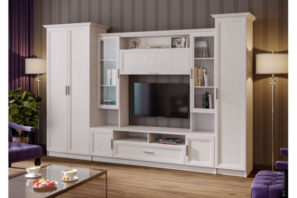 Гостиная Прага-1 (Анкор Белый) фабрика Астрид-мебель