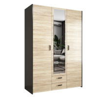 Шкаф 3-х дверный Венеция (Венге/Дуб сонома) фабрика Евва