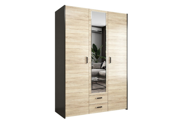 Шкаф 3-х дверный Венеция (Венге/Дуб сонома) фабрика Евва