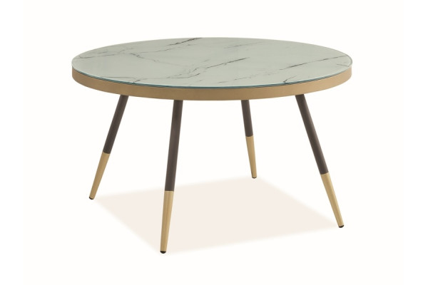 Стол журнальный SIGNAL VEGA B мраморный эффект/черный