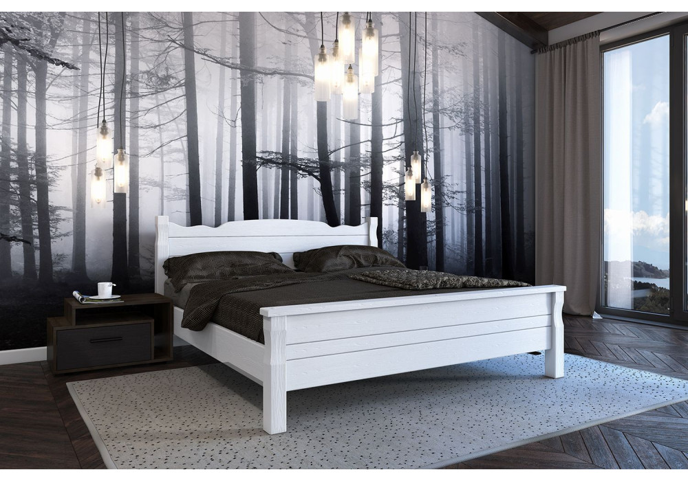 Кровать Мюнхен-4  (Белый античный) 1400 фабрика Браво Мебель