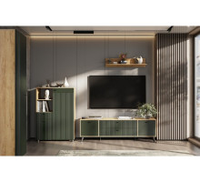 Гостиная Милан SV-МЕБЕЛЬ (дуб золотой/олива софт) Вар-3