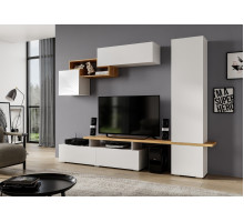 Гостиная Skyfree Нм-001 Дуб крафт золотой/Белый глянец/Белый  (МК Стиль)