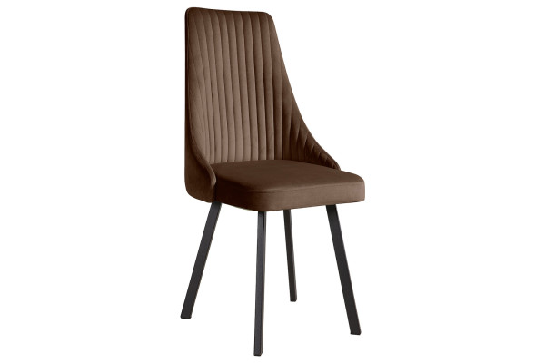 СТУЛ ОЛМЕКО ЛИОН (ВЕЛЮР ТЕНЕРИФЕ ШОКОЛАД/ЧЕРНЫЙ)