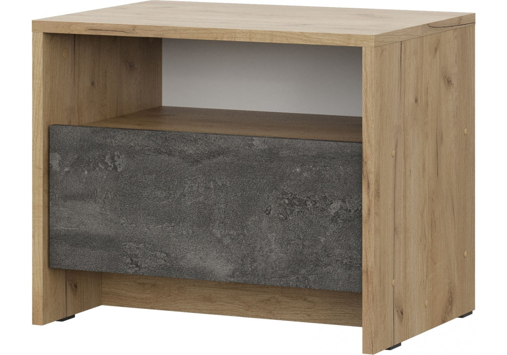  Тумба прикроватная NN-Мебель МСП 1 (дуб золотой/камень темный)