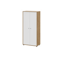 Шкаф SV-МЕБЕЛЬ (МС Милан К) Дуб Золотой/Белый Матовый, двухстворчатый