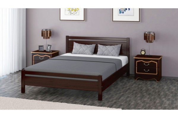 Кровать "Вероника-1"  темный орех 90х200