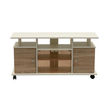 ТУМБА ПОД ТВ ВИСТА 13 (БЕЛЫЙ/ДУБ СОНОМА СВЕТЛЫЙ)  Фабрика Олмеко