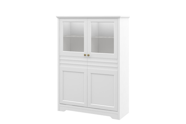 Шкаф комбинированный МН-040-15 МС Денвер (Белый матовый/Белый Мебель-Неман