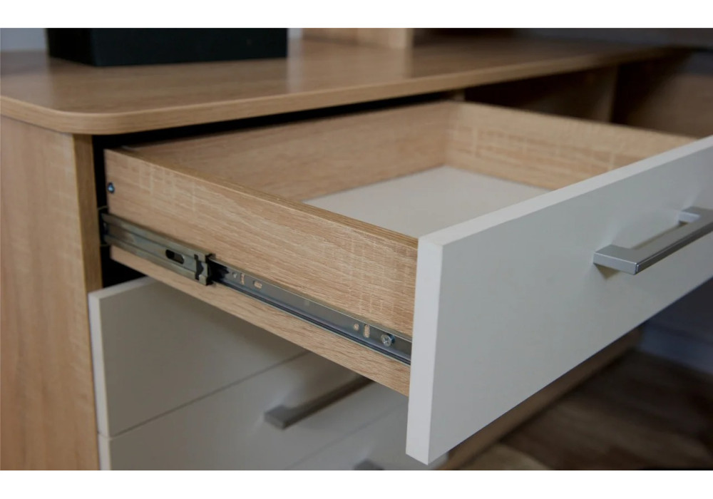 Стол Гарвард 130 3ящ (Дуб сонома/белый)  фабрика Империал 