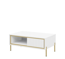 Стол журнальный МН-042-11 МС ЛЮКСОР (Белый глянец/белый) Мебель-Неман