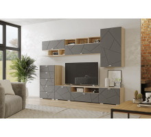 Гостиная Скайлайн  (Дуб Сонома Светлый/Графит) фабрика МЛК