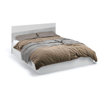 Кровать Антария 160*200 (основание ЛДСП)  белый жемчуг/ателье светлый фабрика Империал 