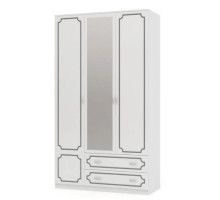 Шкаф ШР-3 трехдверный  Лакированный жемчуг  фабрика  Браво мебель