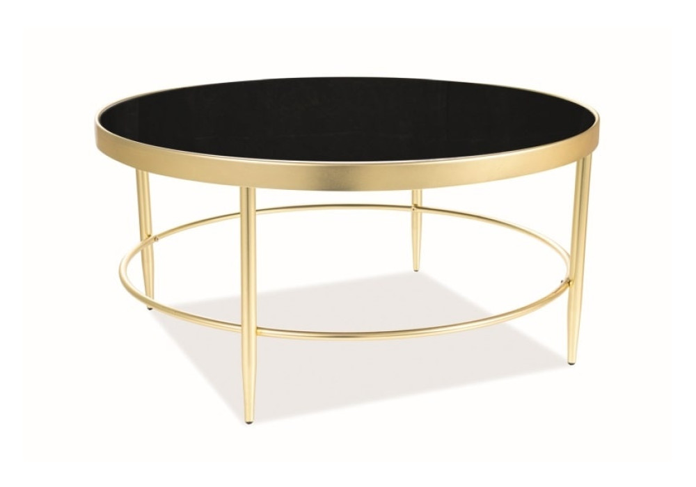 Стол журнальный SIGNAL MYSTIC B черный/золотой мат, 82/40