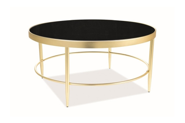 Стол журнальный SIGNAL MYSTIC B черный/золотой мат, 82/40