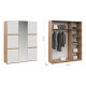  Распашной шкаф Дакота трехдверный  (Сонома/белый глянец)  фабрика Империал 