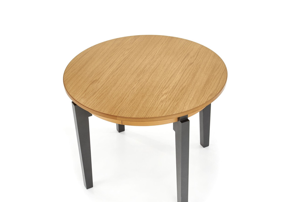 Стол обеденный HALMAR SORBUS раскладной, дуб медовый/графит, 100-200/100/77