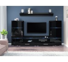 Гостиная Домино (черный глянец) фабрика Браво Мебель