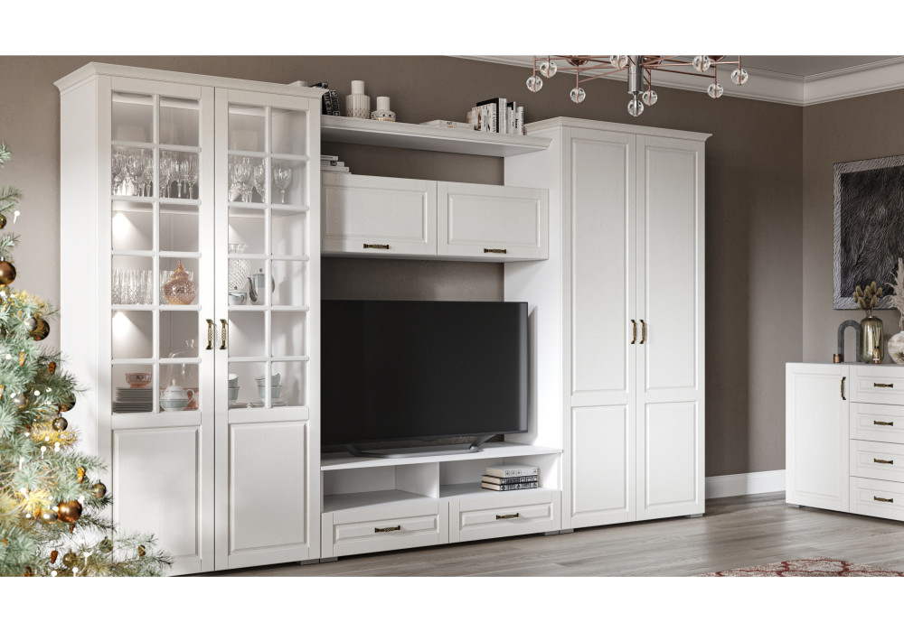  Гостиная  Лацио  (Белый/белое дерево)  фабрика Империал  вар-3